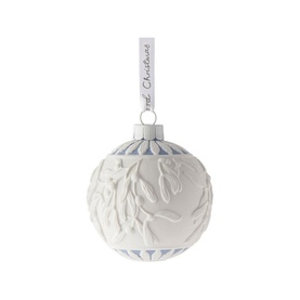 Christmas Frosted Mistletoe Bauble Ornament 2021