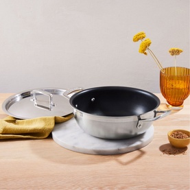 3-Ply Stainless Steel Non-Stick Chef's Casserole 24cm