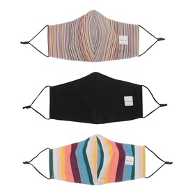 Three-Pack 'Artist Stripe' And 'Signature Stripe' Print Face Coverings
