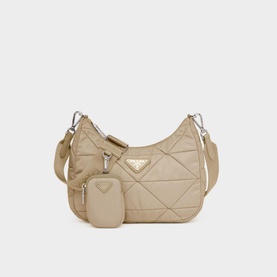Re-Nylon Padded Hobo Crossbody Bag