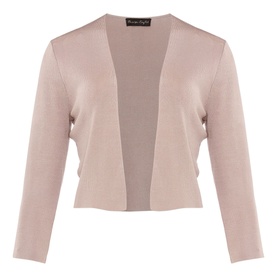 Phase Eight Salma Light Knit Jacket in cream, cropped edge-to-edge style with 3/4 length sleeves