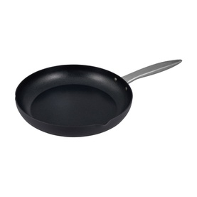 Zyliss Ultimate Pro 28cm Frying Pan with Spout, black non-stick interior with stainless steel handle