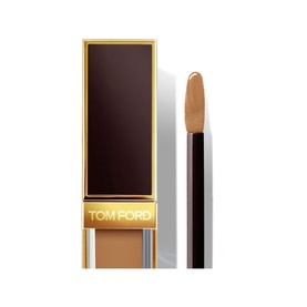 TOM FORD Shade And Illuminate Concealer 5.4ml shown open with applicator wand, medium-tan shade visible on tip