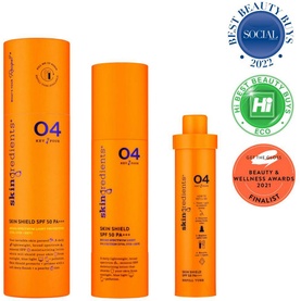 Skingredients Skin Shield Moisturising + Priming SPF 50 PA+++ Sunscreen Refillable Primary Pack 73ml