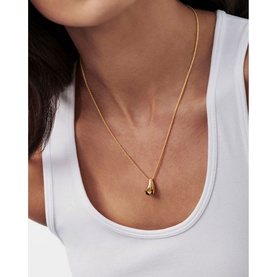Savi Sculptural Droplet Pendant Necklace