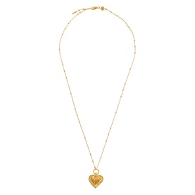 Ridge 18kt Gold Plated Heart Necklace