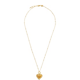 Ridge 18kt Gold Plated Heart Necklace