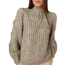 Tie Neck Detail Knit Sweater