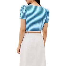 Kaiya Textured Puff Sleeve Stripe Top