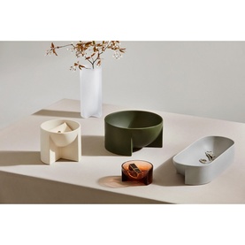 Kuru Ceramic Bowl 240x120mm moss green