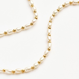 Small Seed Pearl Beaded Necklace