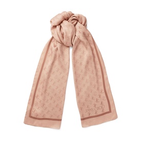 Doris Silk Monogram Repeat Print Stole