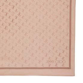 Doris Silk Monogram Repeat Print Stole