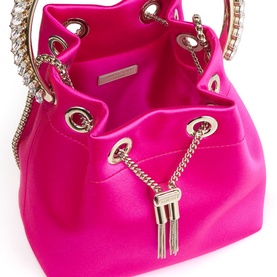Bon Bon Mini Satin Bucket Bag