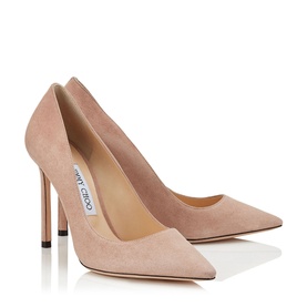 Romy 100 Suede Pointy Toe Pumps