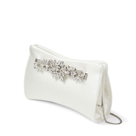 Venus Crystal Embellished Satin Clutch