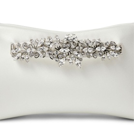 Venus Crystal Embellished Satin Clutch