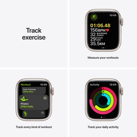Watch Series 7 GPS 41mm Starlight Aluminium Case With Starlight Sport Band