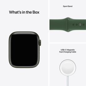 Watch Series 7 GPS 45mm Green Aluminium Case With Clover Sport Band