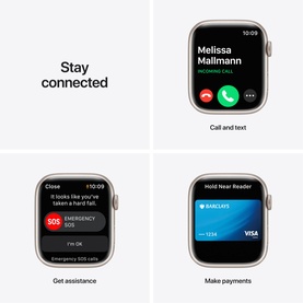 Watch Nike Series 7 GPS 45mm Starlight Aluminium Case With Pure Platinum-Black Nike Sport Band