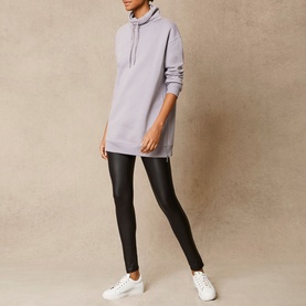 Funnel Neck Long Sweatshirt