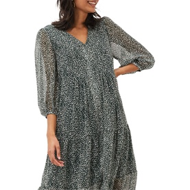 Penele Ditsy Print Chiffon Midi Dress