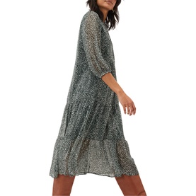 Penele Ditsy Print Chiffon Midi Dress