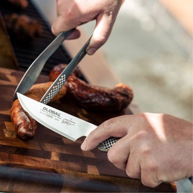 All Purpose Knife With Leather Sheath