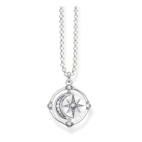 Star & Moon Silver Necklace