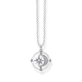 Star & Moon Silver Necklace