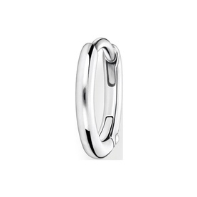 Thomas Sabo Classic Single Hoop Earring in polished silver, 925 sterling silver oval hoop with smooth finish
