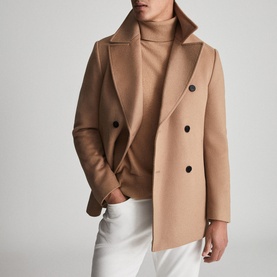 Giovanni Wool-Blend Peacoat