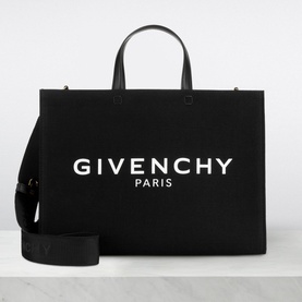 G Medium Canvas Logo Print Tote Bag