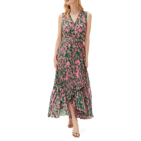 Brianna Pleated Print Dress