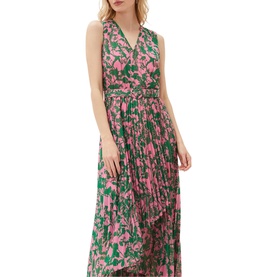 Brianna Pleated Print Dress