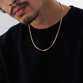 Round Curb Chain 18kt Gold Vermeil Necklace