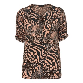 Maggie Patchwork Animal Print Top