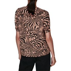 Maggie Patchwork Animal Print Top