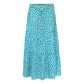 Tana Leaf Print Midi Skirt