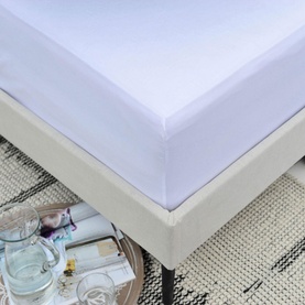 200 Thread Count Cotton Percale Fitted White