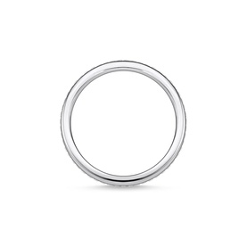 Ring Double White Stones Silver