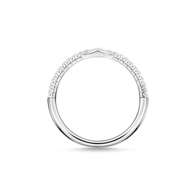 Infinity Ring With White Stones Silver