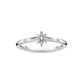Ring Star Stones Silver