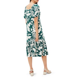 Aayra Palm Print Midi Dress