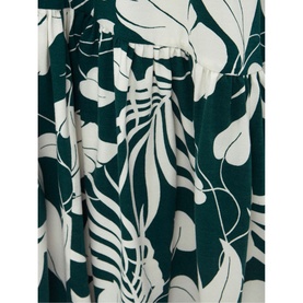Aayra Palm Print Midi Dress