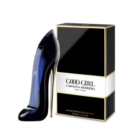 Carolina Herrera Good Girl Eau de Parfum 50ml in iconic black stiletto bottle with gold-trimmed black and white gift box