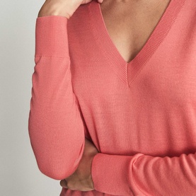 Anna Merino Wool V-Neck Sweater