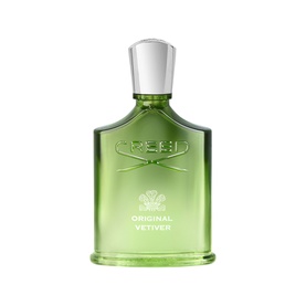 Creed Original Vetiver Eau de Parfum in green glass bottle with silver cap and embossed crest label