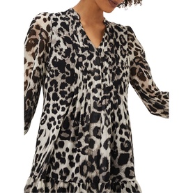 Penele Leopard Print Swing Dress