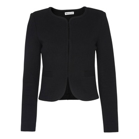 Collarless Jersey Jacket